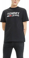 Tommy Jeans classic chest logo t-shirt in black